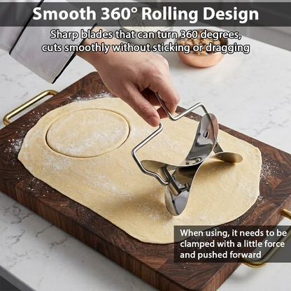 HomeCleanGoods™ RollCut Stainless Pastry Cutter