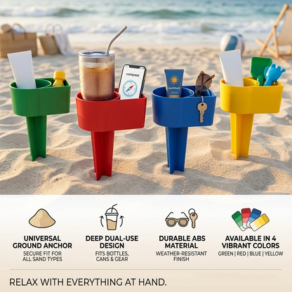 HomeCleanGoods™ SandHold Beach Cup Organizer