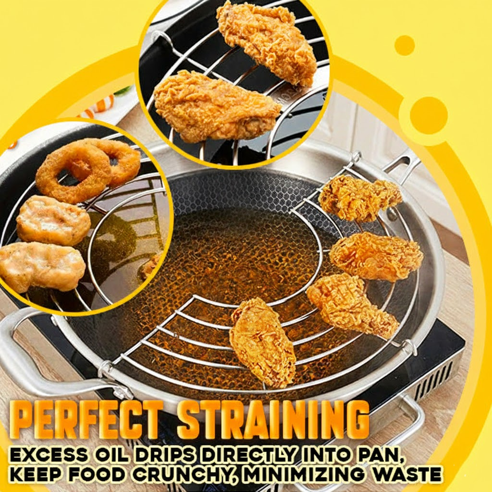 HomeCleanGoods™ Semi-circular Frying Oil Strainer