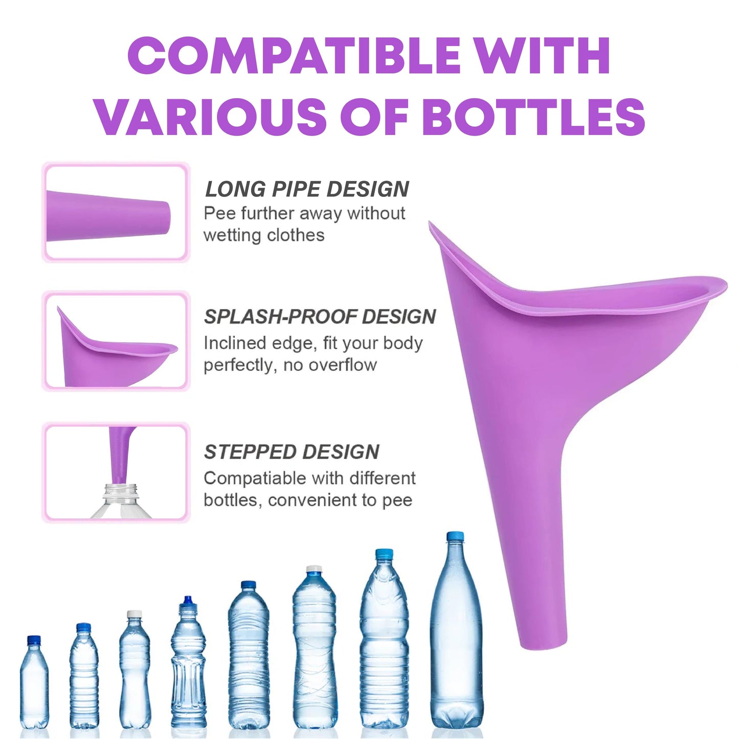 HomeCleanGoods™ SheGo Stand-Up Urination Funnel Set