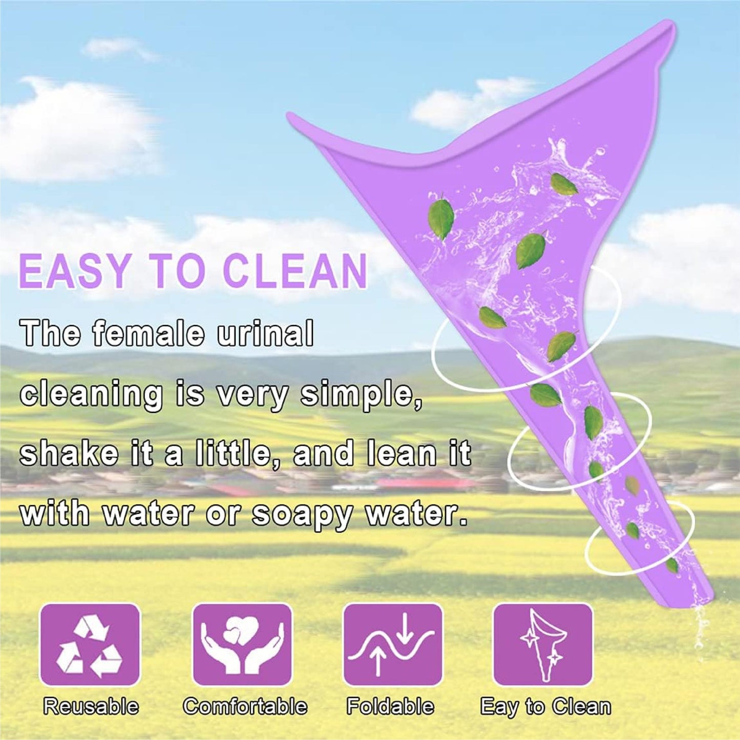 HomeCleanGoods™ SheGo Stand-Up Urination Funnel Set