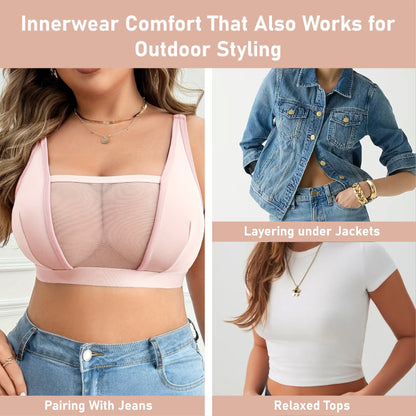 HomeCleanGoods™ SilkCurve Casual Lift-Up Wireless Bra