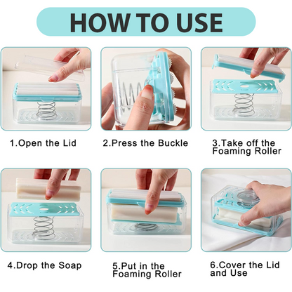 HomeCleanGoods™ SmartFoam Soap Roller Draining Holder