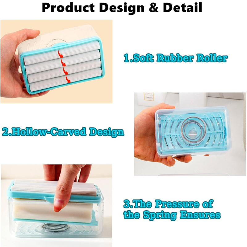 HomeCleanGoods™ SmartFoam Soap Roller Draining Holder