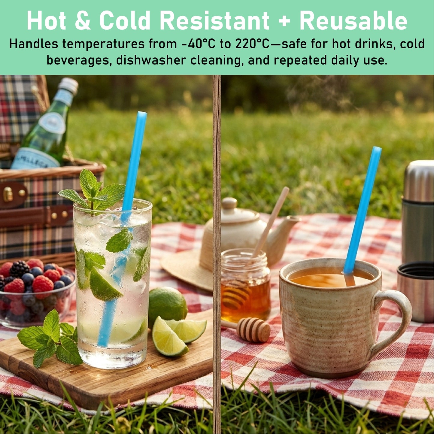 HomeCleanGoods™ SmartSip Reusable Openable Straw
