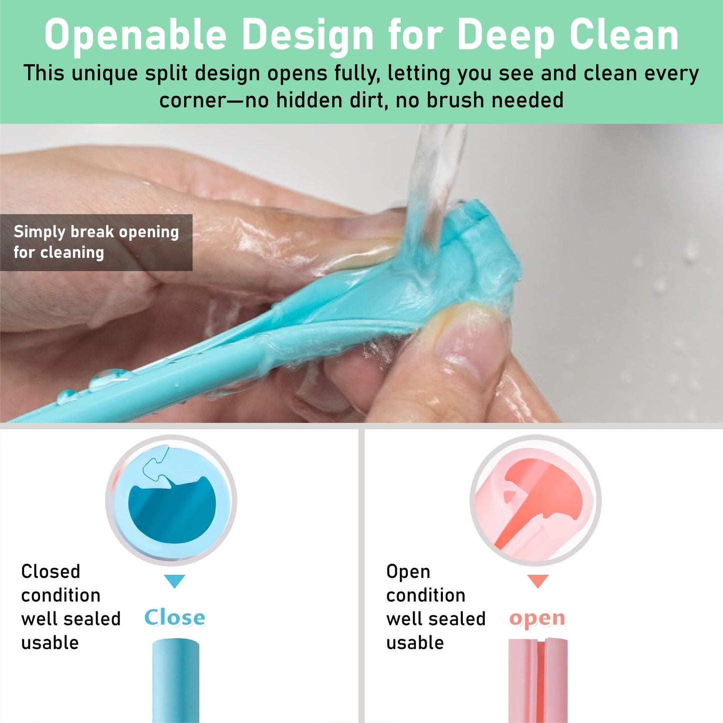 HomeCleanGoods™ SmartSip Reusable Openable Straw
