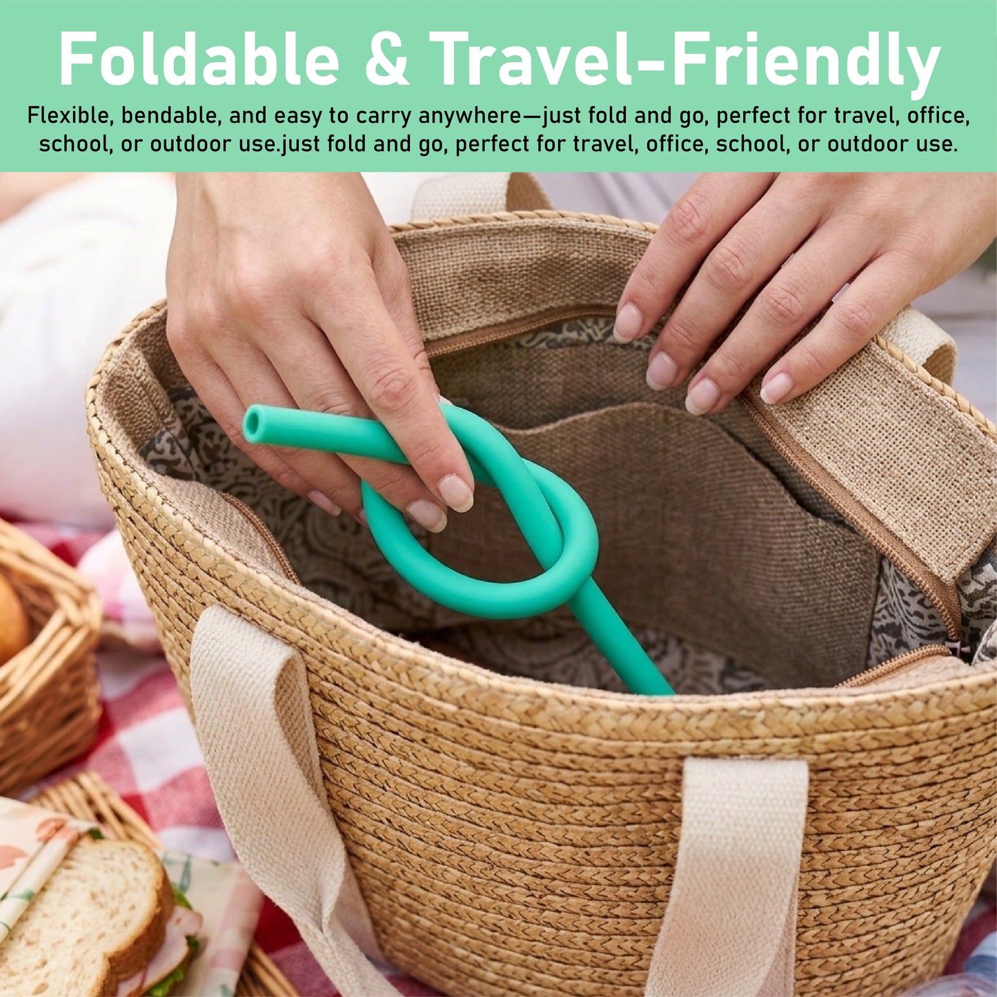 HomeCleanGoods™ SmartSip Reusable Openable Straw