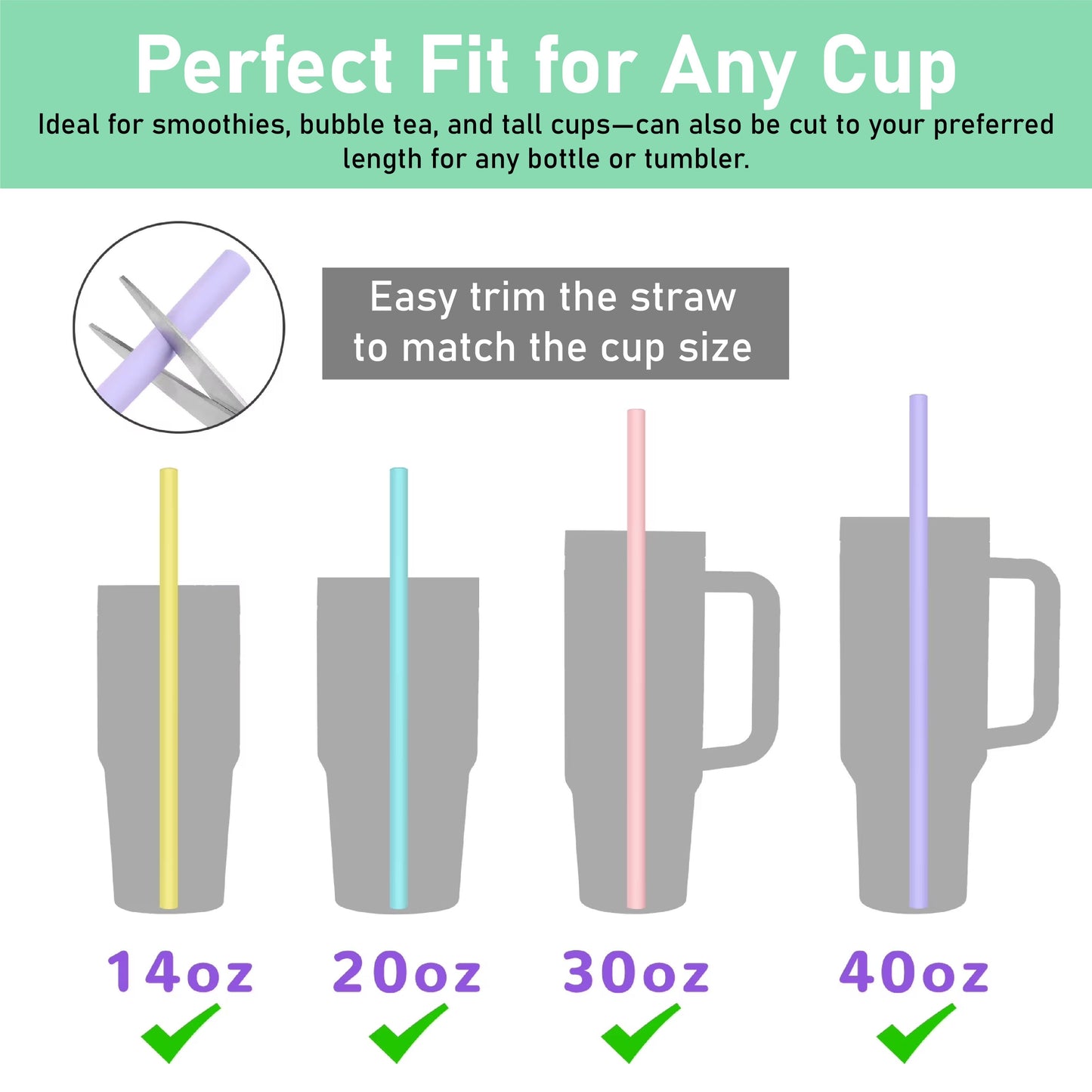 HomeCleanGoods™ SmartSip Reusable Openable Straw
