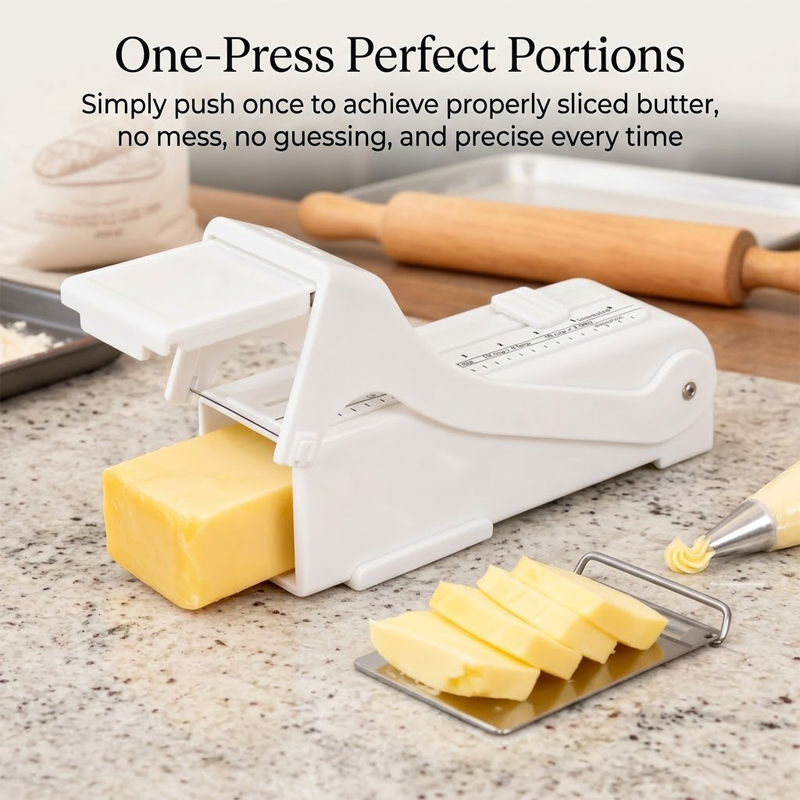 HomeCleanGoods™ SmartSlice Adjustable Butter Cutter Box