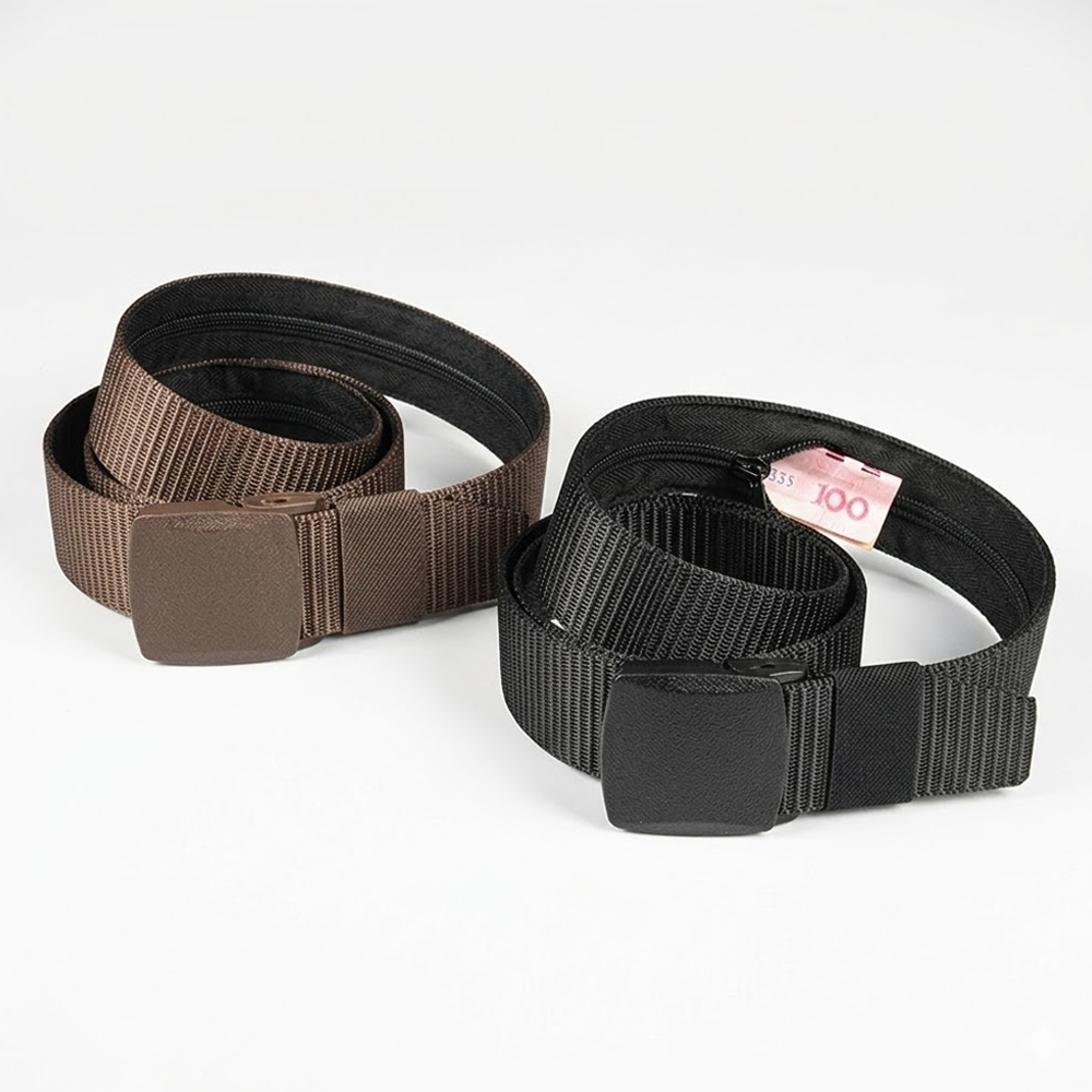 HomeCleanGoods™ StealthZip Hidden Pocket Belt