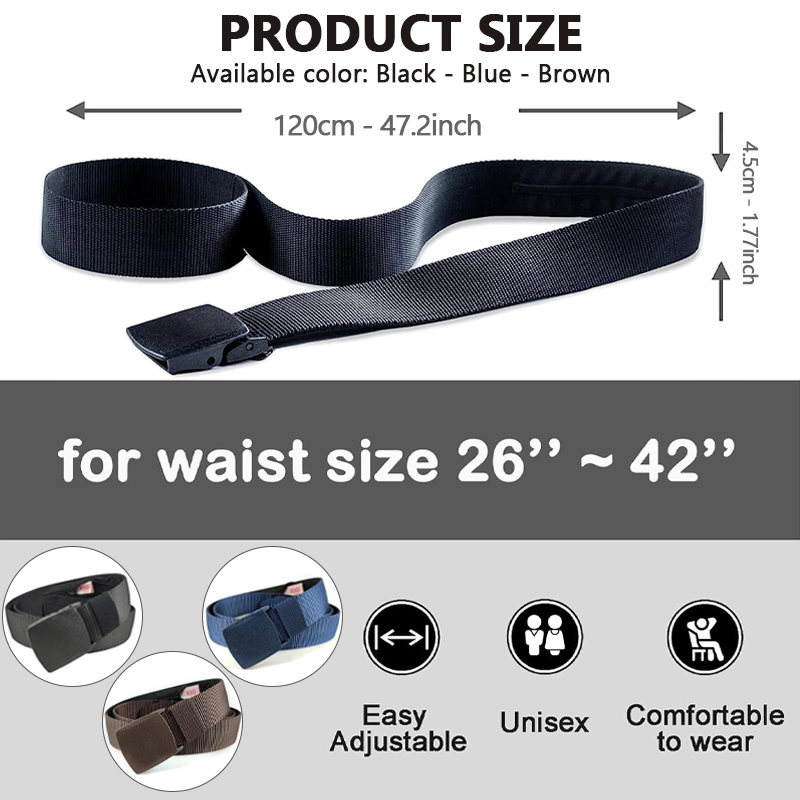 HomeCleanGoods™ StealthZip Hidden Pocket Belt