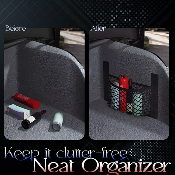 HomeCleanGoods™ Stick-On Universal Car Trunk Organizer Net