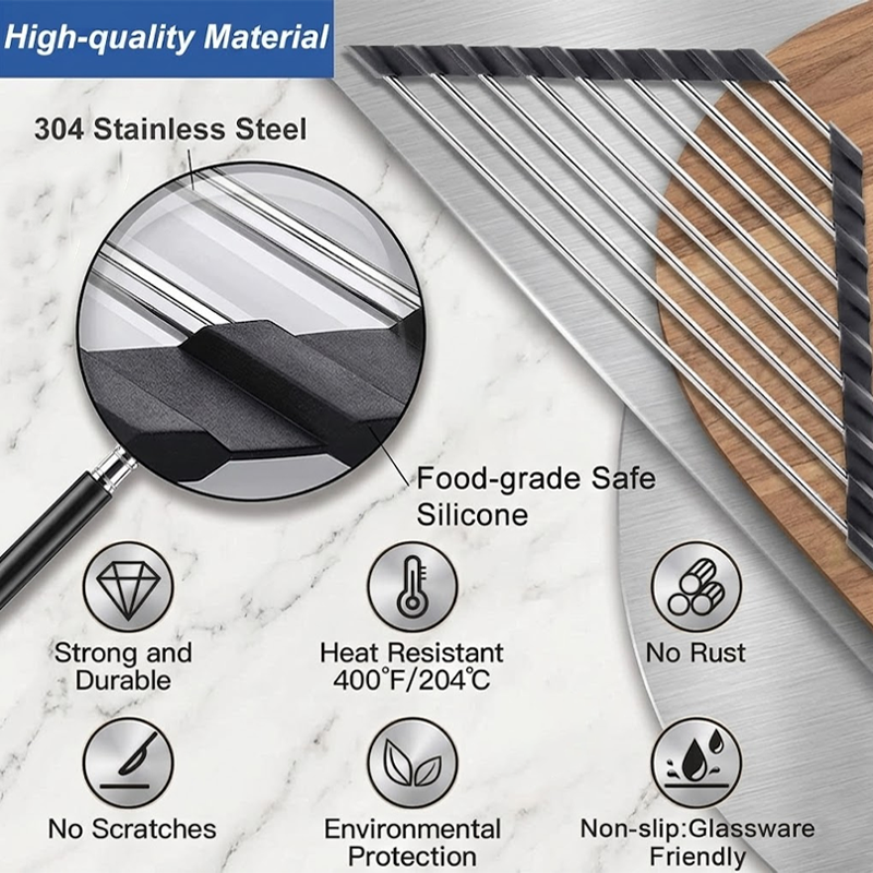 HomeCleanGoods™ TriCorner Foldable Sink Drying Rack