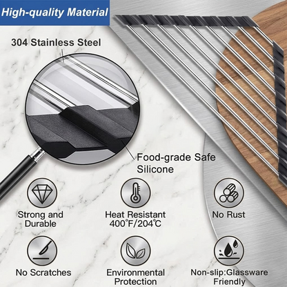 HomeCleanGoods™ TriCorner Foldable Sink Drying Rack