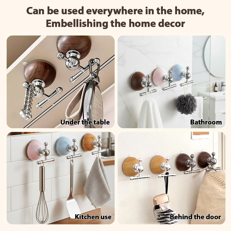 HomeCleanGoods™ TwistSeal No-Drill Suction Cup Hook