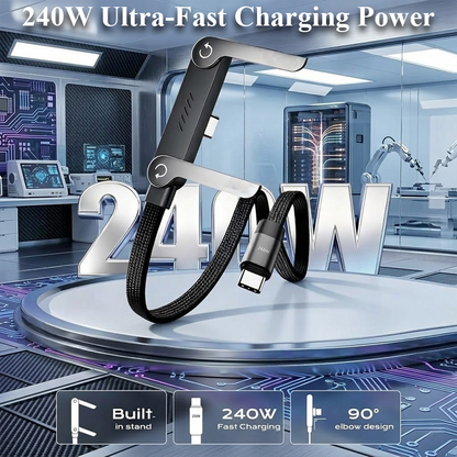 HomeCleanGoods™ VoltFlex 240W Foldable Phone Stand Cable