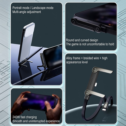 HomeCleanGoods™ VoltFlex 240W Foldable Phone Stand Cable