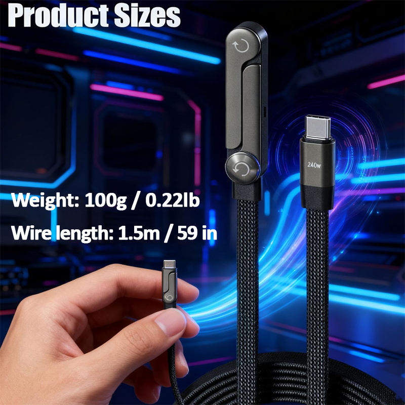 HomeCleanGoods™ VoltFlex 240W Foldable Phone Stand Cable