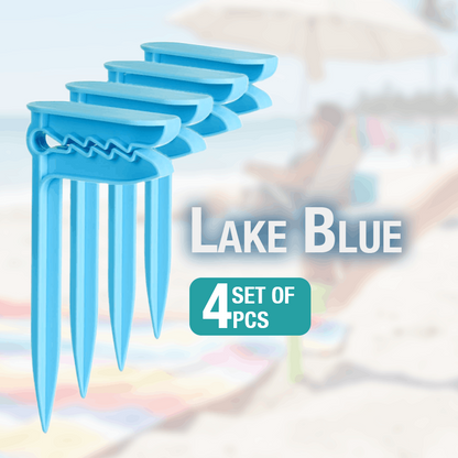 HomeCleanGoods™ Windproof Beach Blanket Anchor Stakes Clips Set