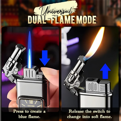 HomeCleanGoods™ Windproof Dual-Flame Vintage Watch Lighter