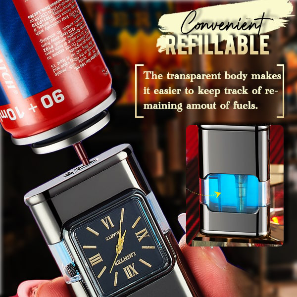 HomeCleanGoods™ Windproof Dual-Flame Vintage Watch Lighter