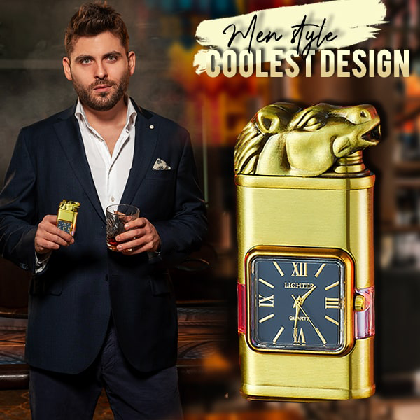 HomeCleanGoods™ Windproof Dual-Flame Vintage Watch Lighter