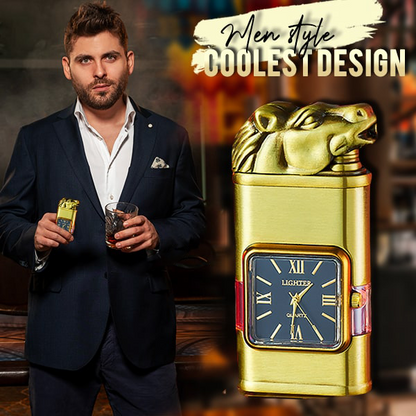HomeCleanGoods™ Windproof Dual-Flame Vintage Watch Lighter