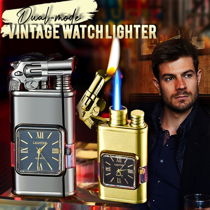 HomeCleanGoods™ Windproof Dual-Flame Vintage Watch Lighter
