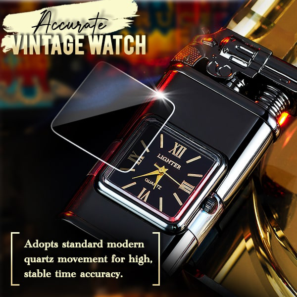 HomeCleanGoods™ Windproof Dual-Flame Vintage Watch Lighter