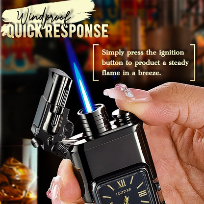 HomeCleanGoods™ Windproof Dual-Flame Vintage Watch Lighter