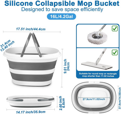 HomeCleanGoods™ Foldable Household Cleaning Bucket