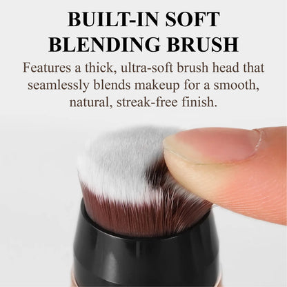 HomeCleanGoods™ 2-in-1 Foundation & Concealer Stick with Brush