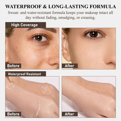HomeCleanGoods™ 2-in-1 Foundation & Concealer Stick with Brush