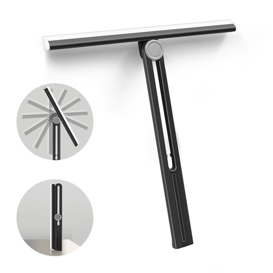 HomeCleanGoods™ 360° Angle-Adjust Glass Squeegee