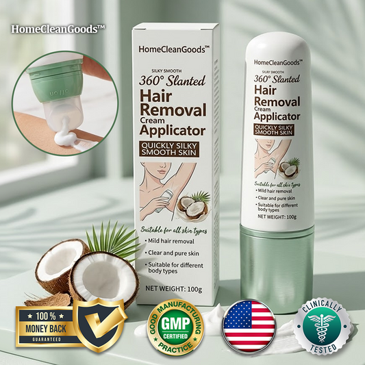 HomeCleanGoods™ 360° Slanted Hair Removal Cream Applicator