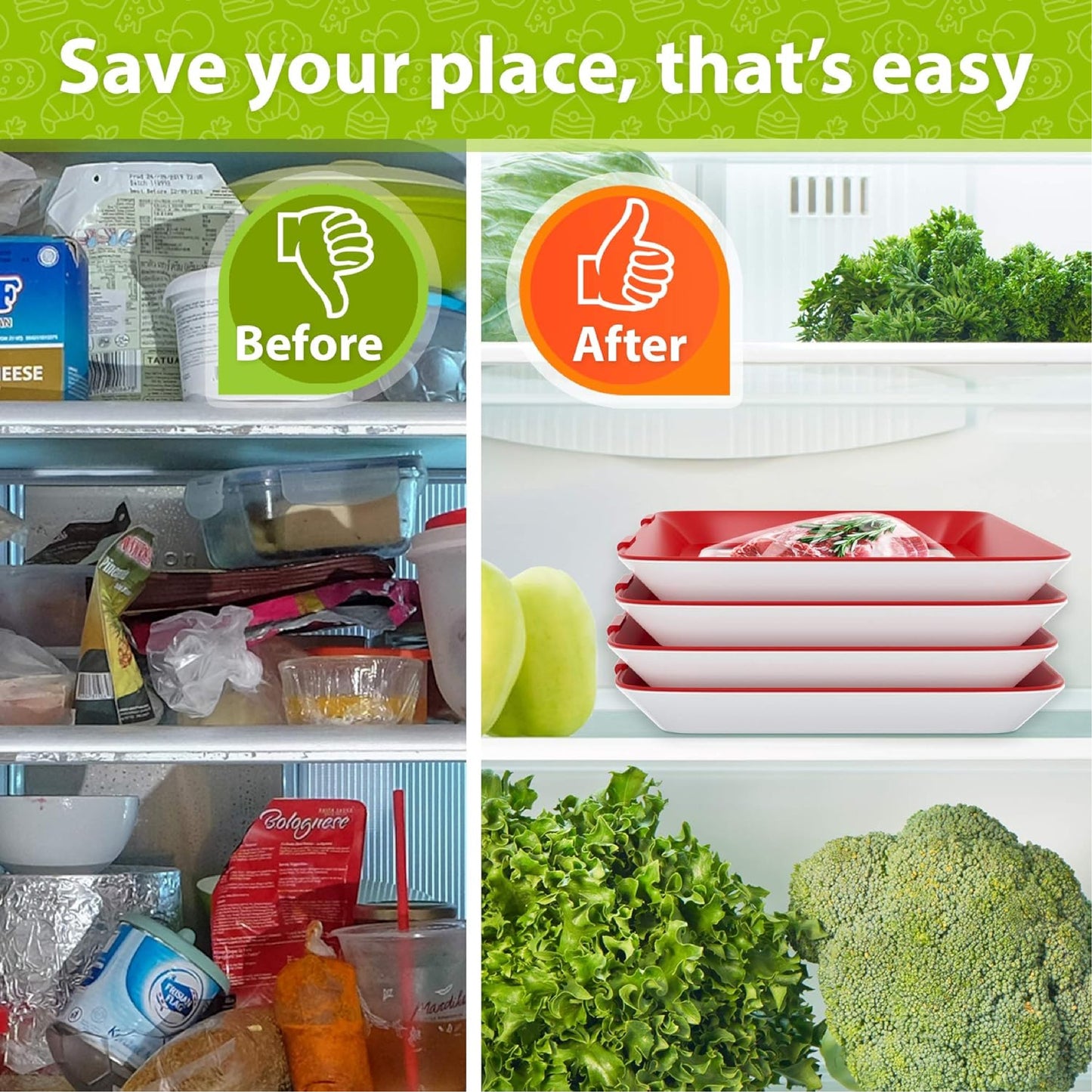 HomeCleanGoods™ AirLock Reusable Food Preservation Trays