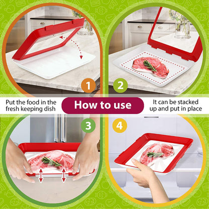 HomeCleanGoods™ AirLock Reusable Food Preservation Trays