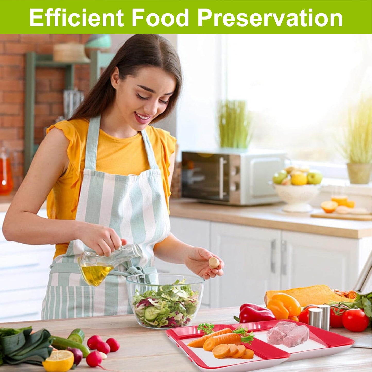 HomeCleanGoods™ AirLock Reusable Food Preservation Trays