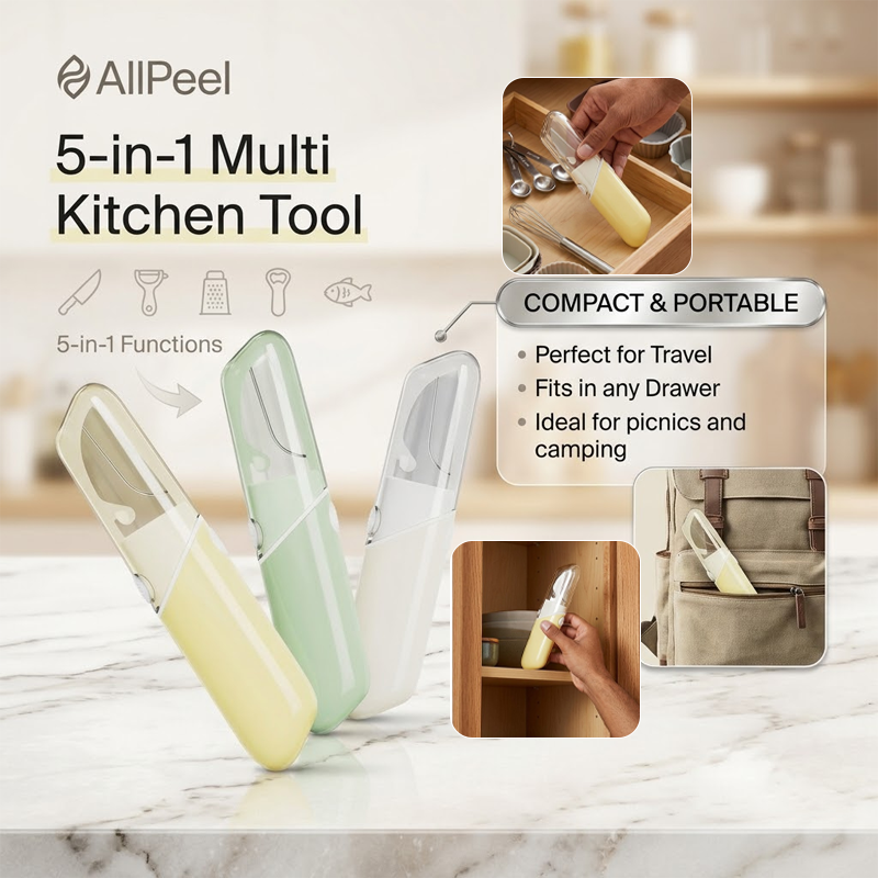HomeCleanGoods™ AllPeel 5-in-1 Multi Kitchen Tool