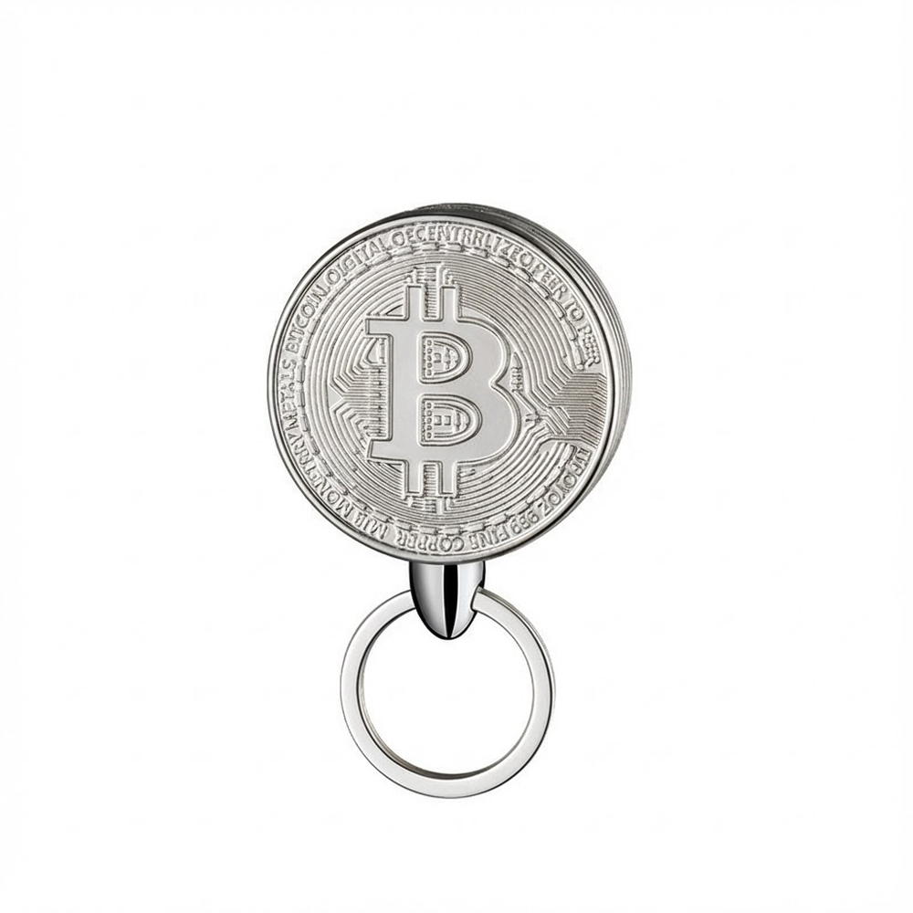 HomeCleanGoods™ Bitcoin Metal Keychain Lighter