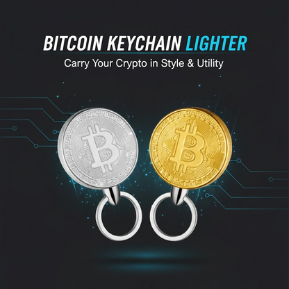 HomeCleanGoods™ Bitcoin Metal Keychain Lighter