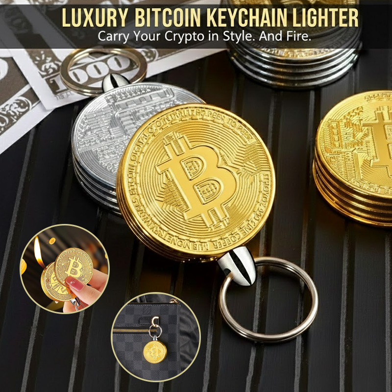 HomeCleanGoods™ Bitcoin Metal Keychain Lighter
