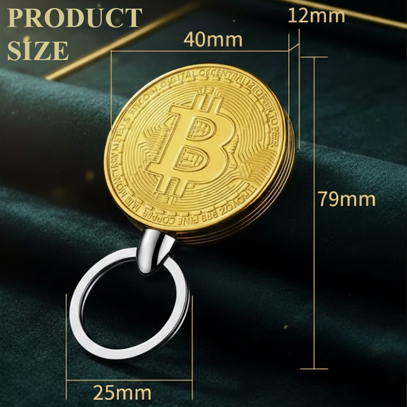 HomeCleanGoods™ Bitcoin Metal Keychain Lighter