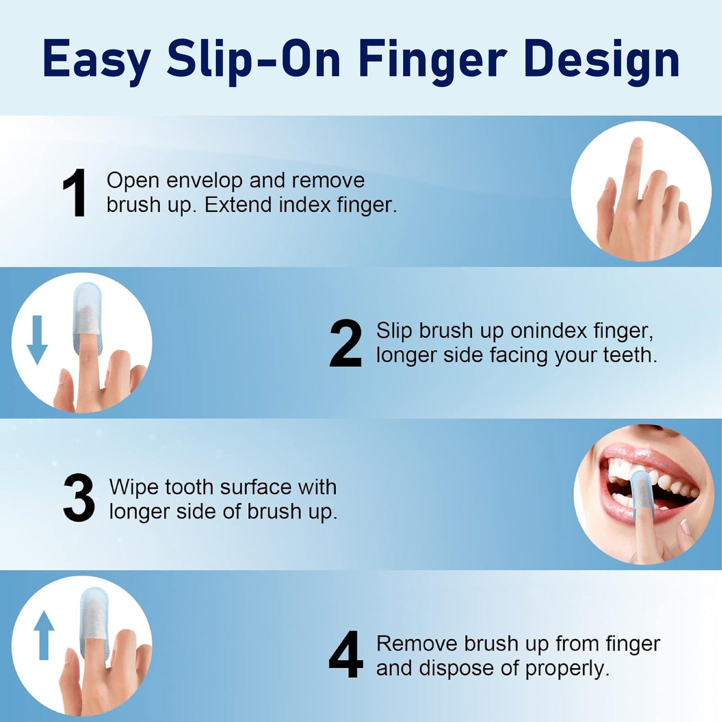 HomeCleanGoods™ BrighteWipe Teeth Cleaning Finger Wipes