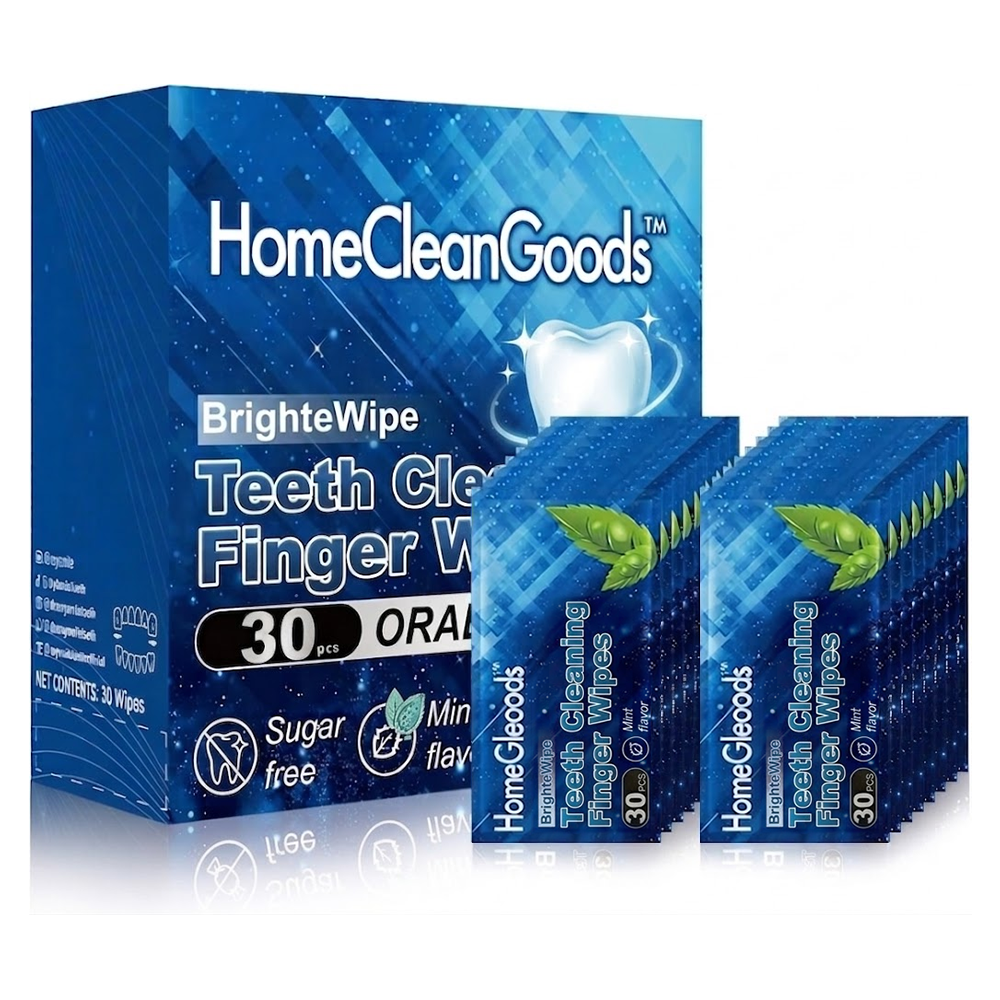 HomeCleanGoods™ BrighteWipe Teeth Cleaning Finger Wipes