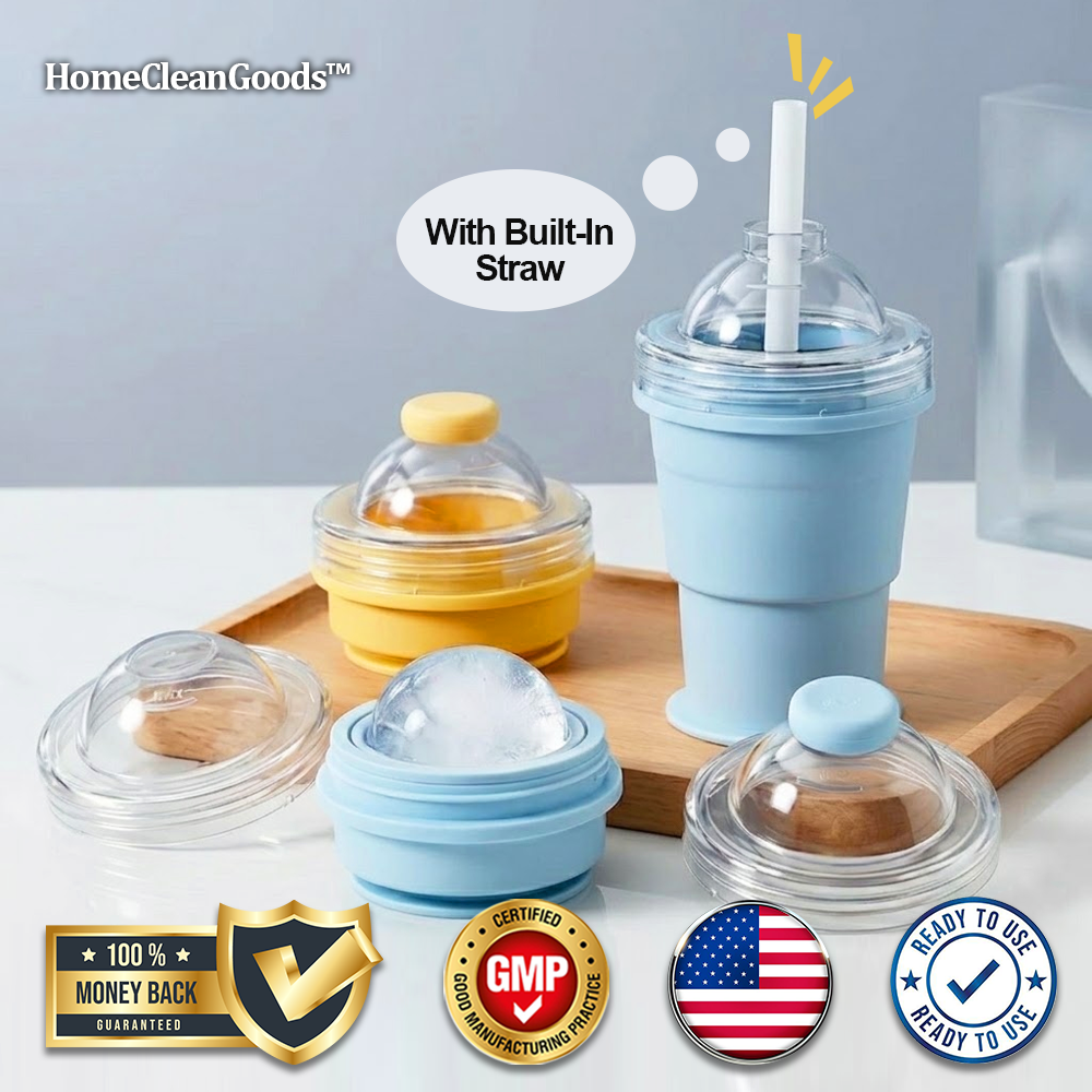 HomeCleanGoods™ ChillCup Foldable Ice Ball Tumbler