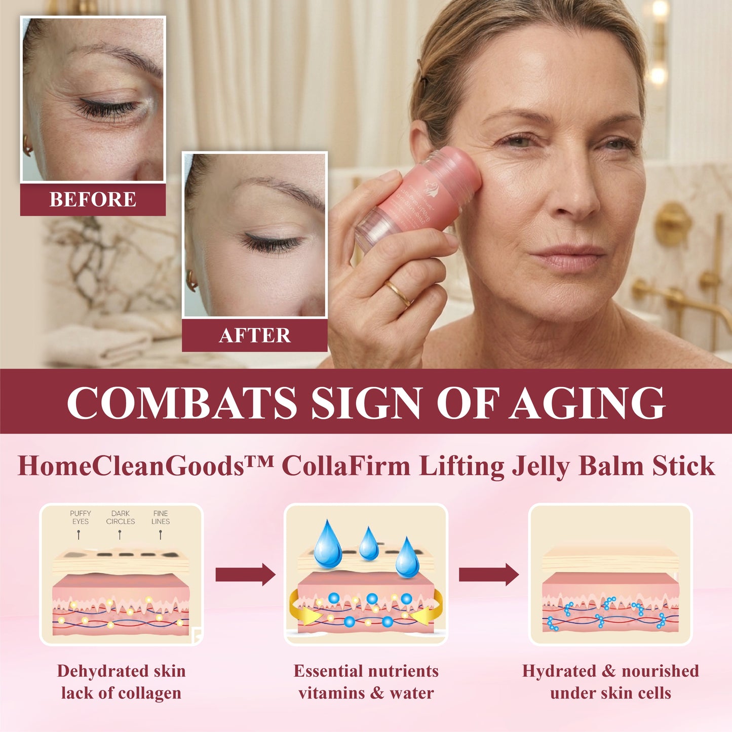 HomeCleanGoods™ CollaFirm Lifting Jelly Balm Stick