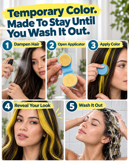HomeCleanGoods™ ColorGlide Instant DIY Temporary Pressed Hair Chalk