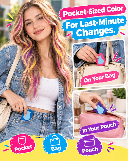 HomeCleanGoods™ ColorGlide Instant DIY Temporary Pressed Hair Chalk