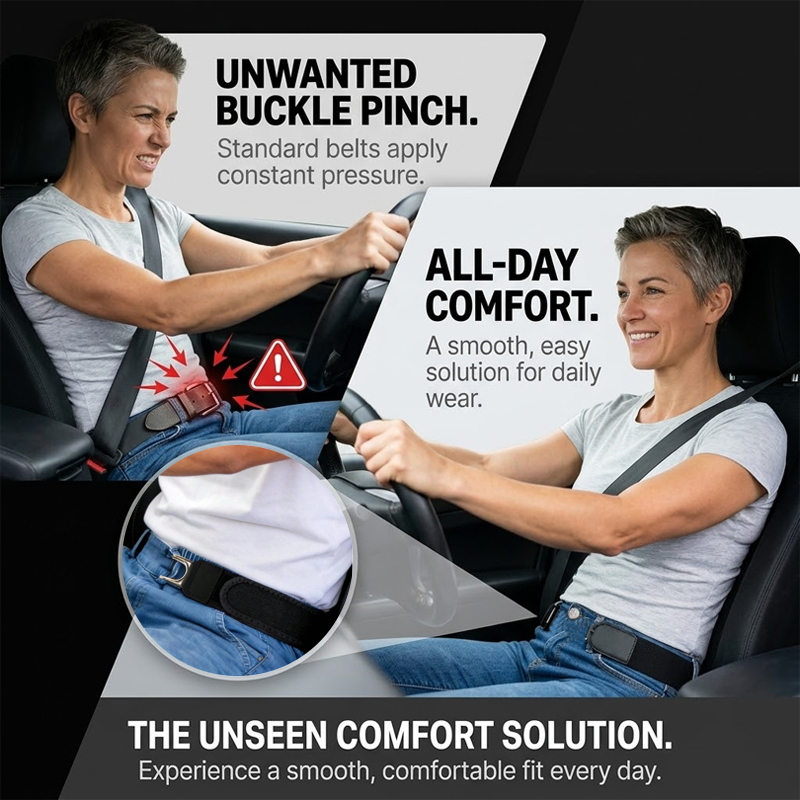 HomeCleanGoods™ ComfortStretch No-Buckle Invisible Belt